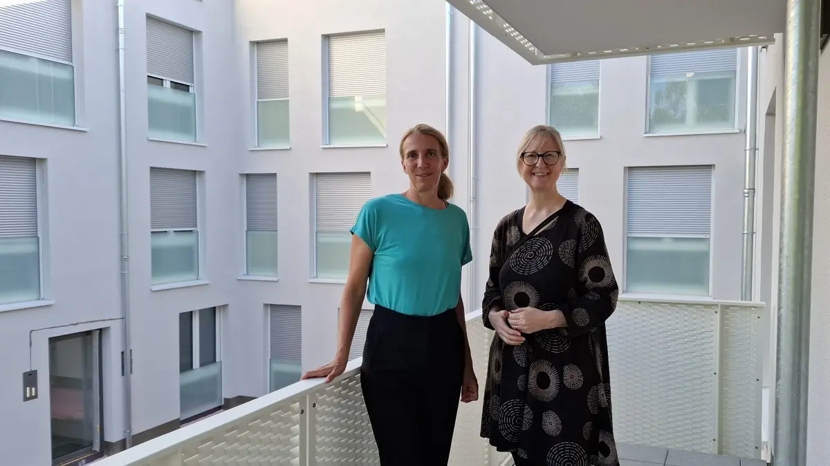 Sabine Koziol (links) und Silke Waldmann-Eboni Architektinnen für Bauprojekt in WN