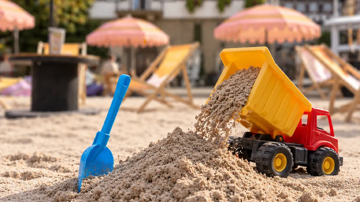 Sand zum mitnehmen - StrandSommer in Herrenberg auf dem Marktplatz