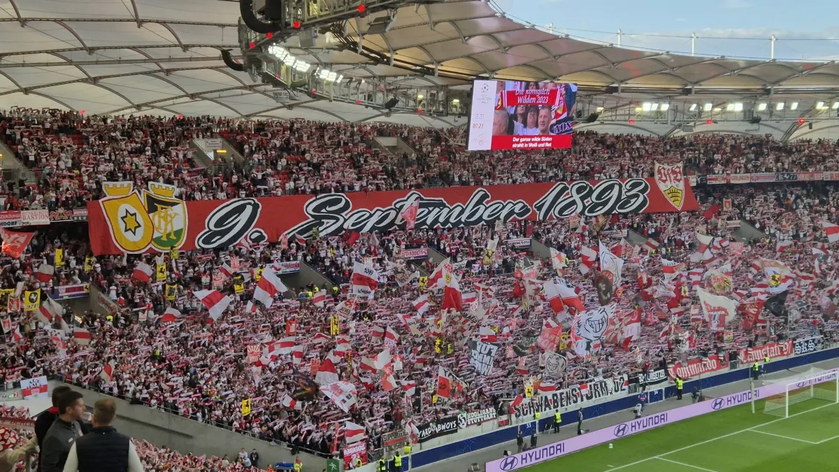 VfB in the Champions League: Huge banner – | Cannstatt Curve commemorates ...