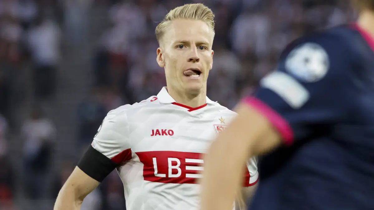 Deutschland, Fussball, UEFA Champions League, 1. Spieltag, 2026/2027, VfB Stuttgart vs. Viking Stavanger, 09.09.2026: Chris Führich, Fuhrich VfB Stuttgart, 10, Mimik, Gesichtsausdruck, Emotion , Deutschland, Fussball, UEFA Champions League, 1. Spieltag, 2026/2027, VfB Stuttgart vs. Viking Stavanger, 09.09.2026, Stuttgart Arena Stuttgart Deutschland *** Chris Führich, Fuhrich VfB Stuttgart, 10, facial expressions, emotion, Germany, soccer, UEFA Champions League, Matchday 1, 20262027, VfB Stuttgart vs. Viking Stavanger, September 9, 2026, Stuttgart Arena, Stuttgart, Germany Copyright: xGrantxHubbsx