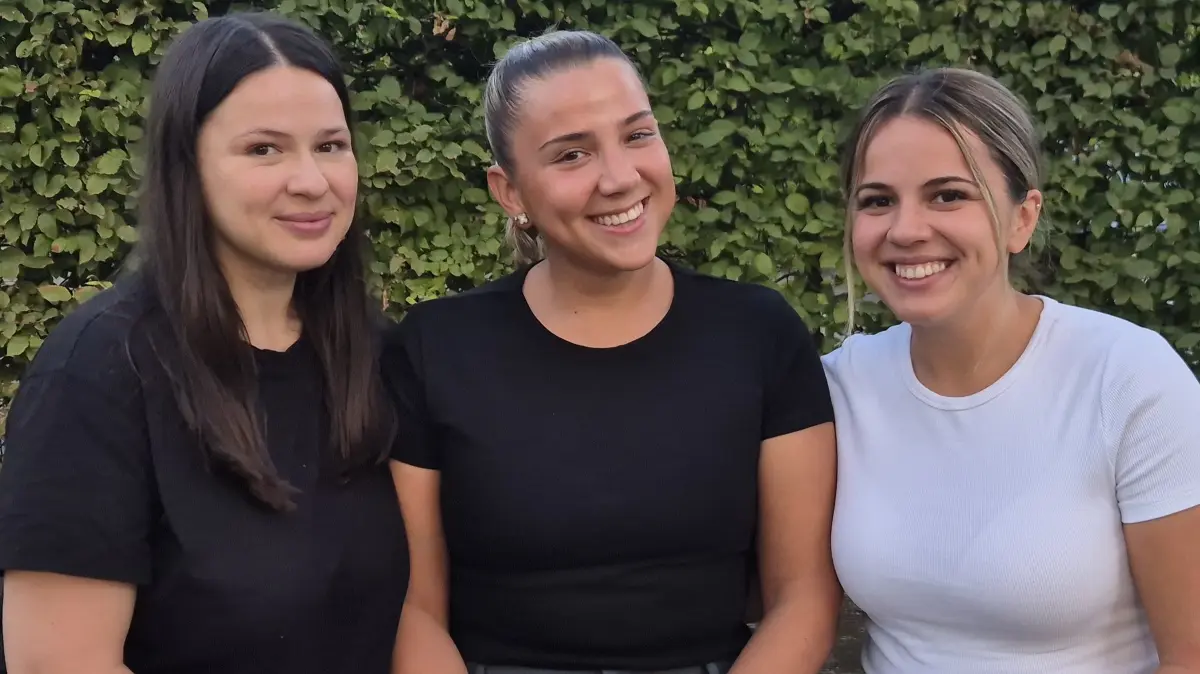 SV Fellbach, Handball, Shefkije, Edona und Jehona Kuqi (von links)