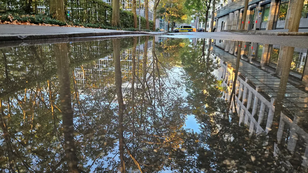 Wasserrohrbruch in Stuttgart-Mitte
