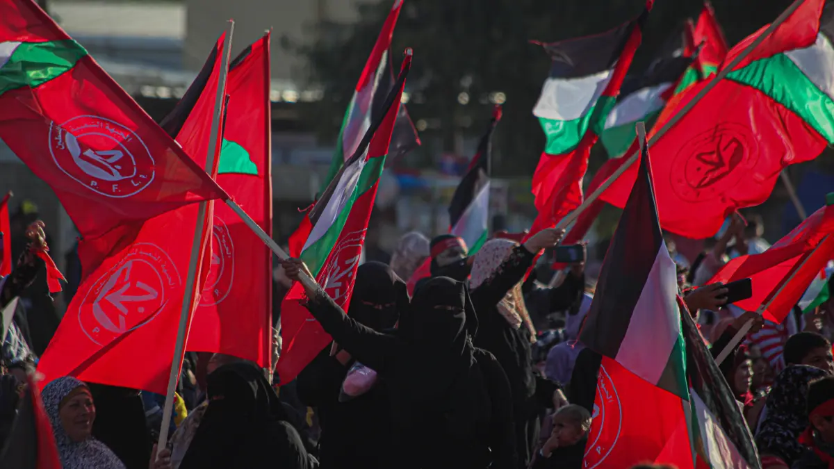 Supporters of the PFLP celebrate the upcoming 55th anniversary in Gaza Palestinian supporters of the Popular Front for the Liberation of Palestine PFLP celebrate the upcoming 55th anniversary of the founding of the movement. Gaza Palestine Copyright: RamezxHabboub