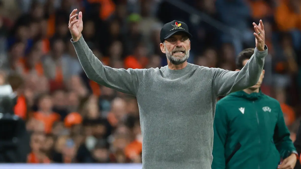 UEFA Nations League - 26/27 - Niederlande - Deutschland: UEFA Nations League - 26/27 - Niederlande - Deutschland am 24.09.2026 in der Johan-Cruyff-Arena in Amsterdam Trainer Jürgen / Juergen / Jurgen Klopp Deutschland gestikuliert *** UEFA Nations League: Netherlands vs. Germany on September 24, 2026, at the Johan Cruyff Arena in Amsterdam. Coach Jürgen Juergen Jurgen Klopp of Germany gestures. MH