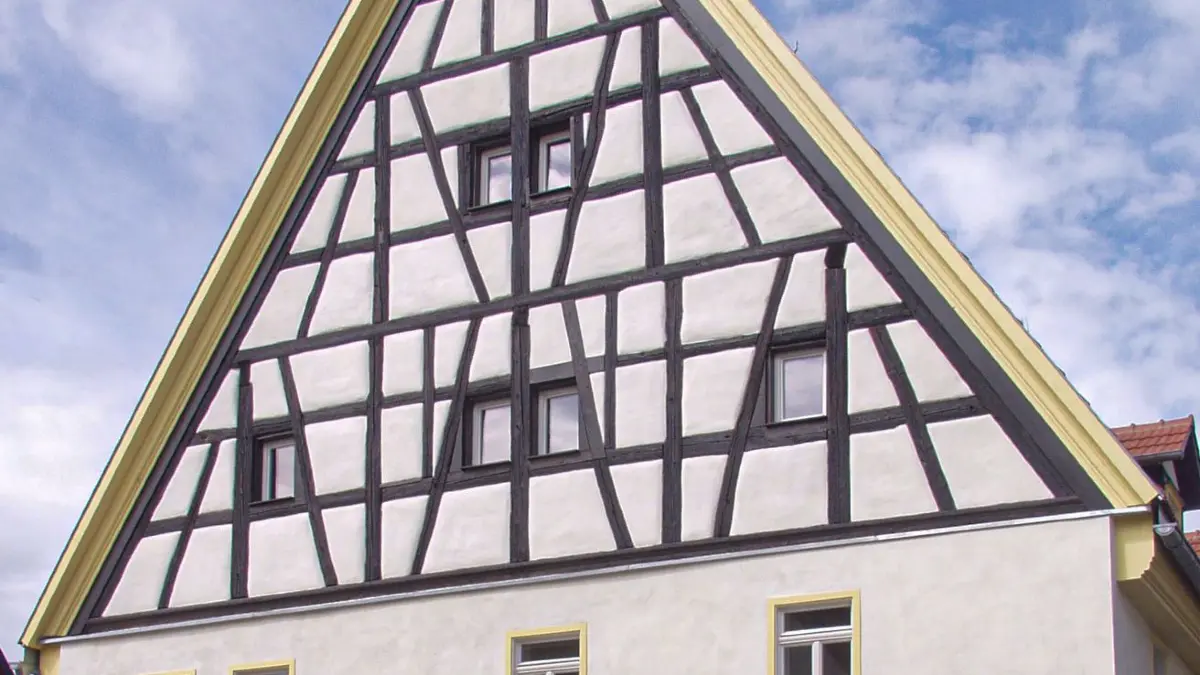 Saniertes Baudenkmal: das sogenannte Heuhaus in Großheppach aus dem Jahr 1426.