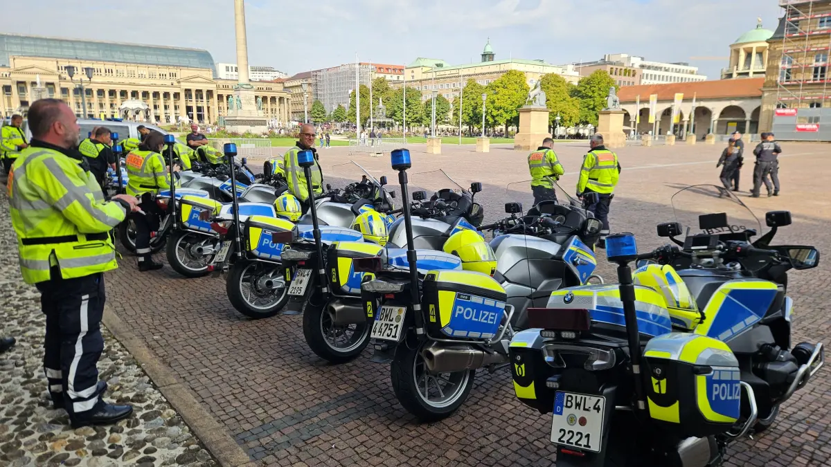 Die Polizei bereitet sich auf die Demonstration in Stuttgart vor