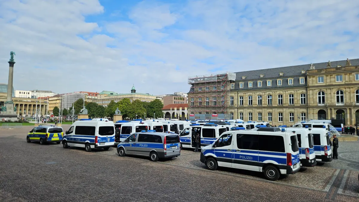 Die Polizei bereitet sich auf die Demonstration in Stuttgart vor