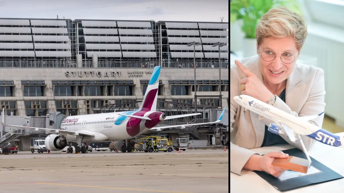 Nicole Razavi, Landesverkehrsministerin und Vorsitzende des Aufsichtsrat der Flughafen Stuttgart Gesellschaft FSG