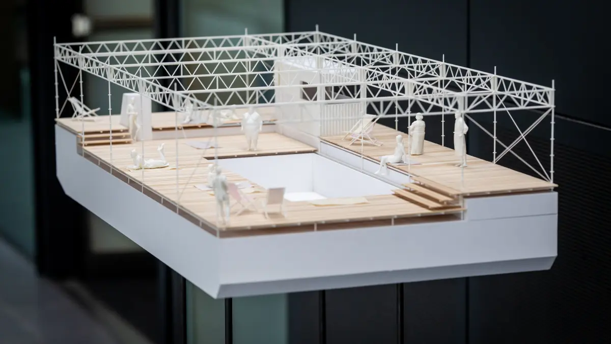 Präsentation des Modell des Neckarbädles: Stuttgart, Baden-Württemberg, 08.10.2026:
Auf der Interbad auf der Messe Stuttgart wird am 8.10. ein Modell des geplanten Neckarbädles präsentier.
Notiz: No model release. Kein Einverständnis für Werbung, keine Weitergabe an Dritte.