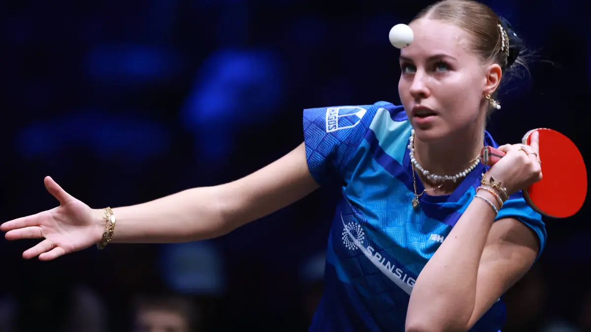 2026 WTT Europe Smash - Sweden - Main Draw - Day 5 Annett Kaufmann of Germany competes against Chen Yi of China during the Men s Singles - Round of 16 at the 2026 Europe Smash at the Malmo Arena in Malmo, Sweden, on August 14, 2026. Malmo Sweden PUBLICATIONxNOTxINxFRA Copyright: xRemyxGrosx originalFilename:gros-europesm260814_npAN8.jpg