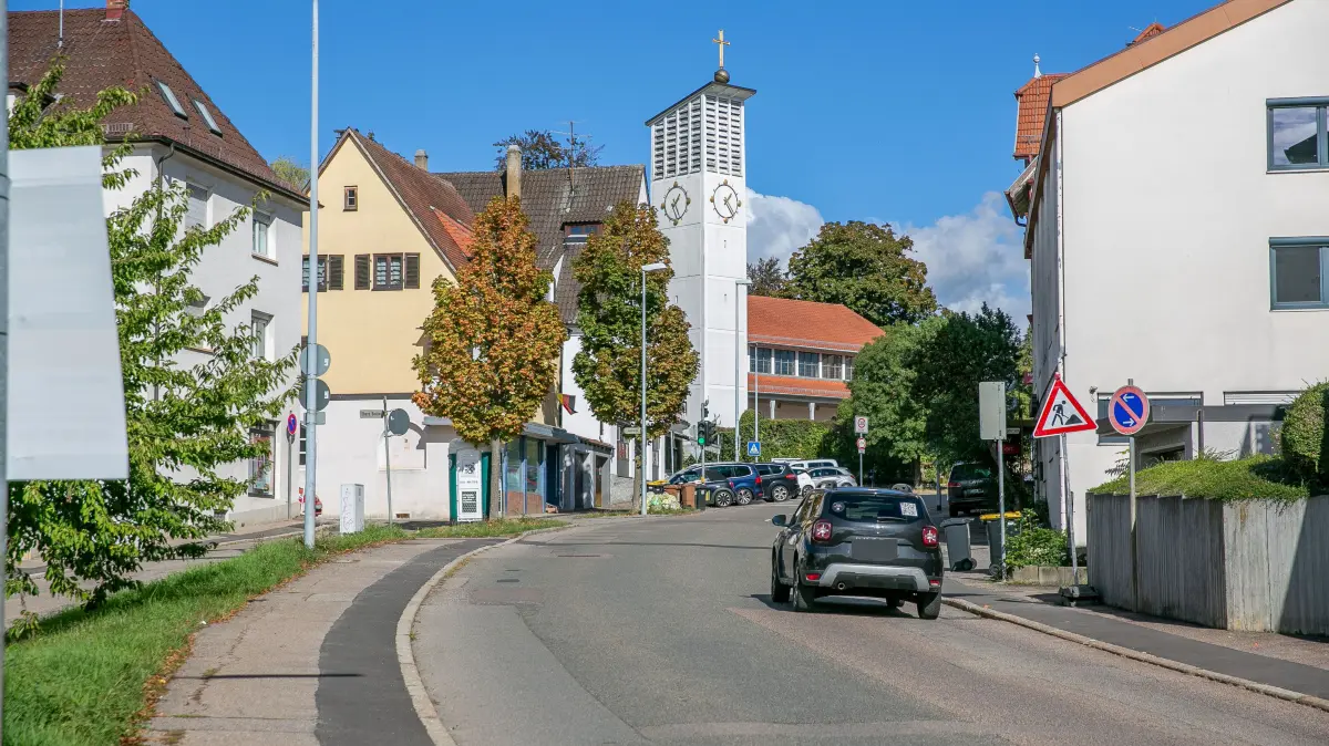 Esslingen, Muelbergerstrasse zwischen Lenzhalde und Suedhalde