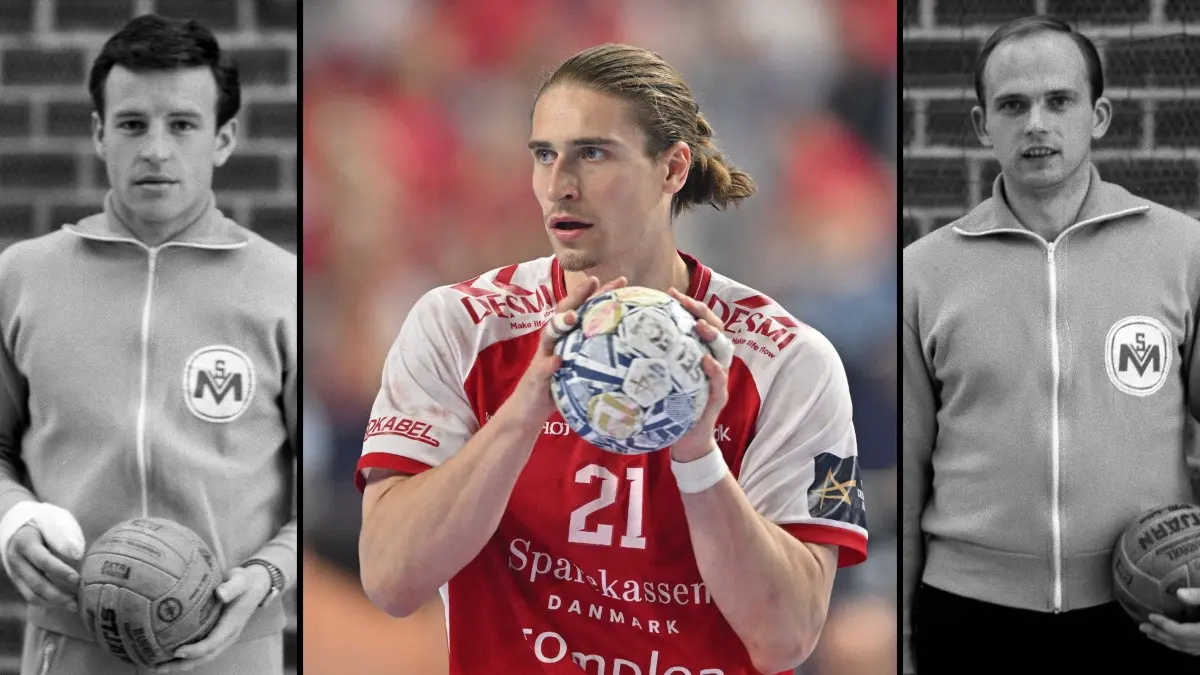 Nationalspieler damals und heute. Bernd Mühleisen (links), Wolf-Dieter Rösner (rechts) sowie der aktuelle Star Juri Knorr (Mitte).
