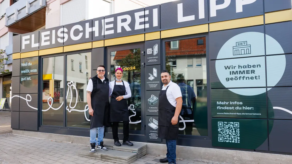 Metzgerei Lipp: Maichingen, Die Metzgerei Lipp ist an die Sindelfinger Straße umgezogen. Es gibt ein 24/7 Häusle, Alexander Knote , Birgit Lipp-Knote , Angelo Brighina