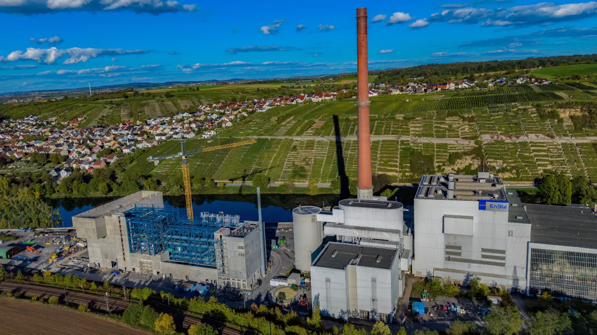 Die Klärschlammverbrennungsanlage in Walheim entsteht gerade.