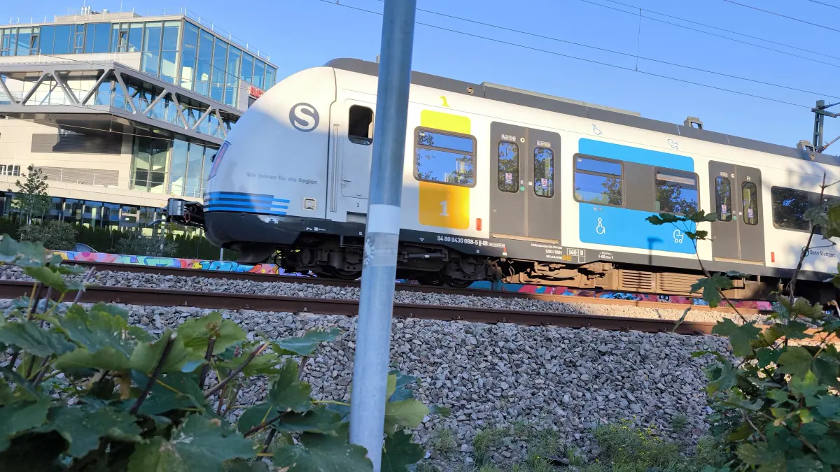 S-Bahn, Leinfelden, Schienenlärm