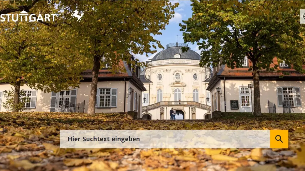 Screenshot der städtischen Homepage stuttgart