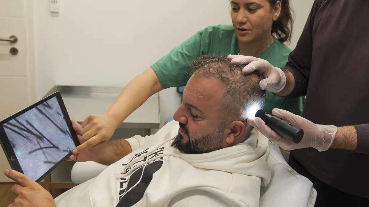 Haarworld: Ludwigsburg - Haarworld in Ludwigsburg bietet Haartransplantationen für Männer an. Ihr Pitch: Für volleres Haar muss man(n) nun nicht mehr in die Türkei fliegen, die Experten aus der Türkei sitzen jetzt in Ludwigsburg. Inhaberin ist eine Ärztin aus Tunesien, die seit 2 Jahren auch schon andere Schönheits-Behandlungen wie Hautverjüngung oder Botox anbietet. Im Bild: Basma Bouallagui , Ästhetikdoktorin , und Spezialist Fauk Yilmaz aus der Türkei