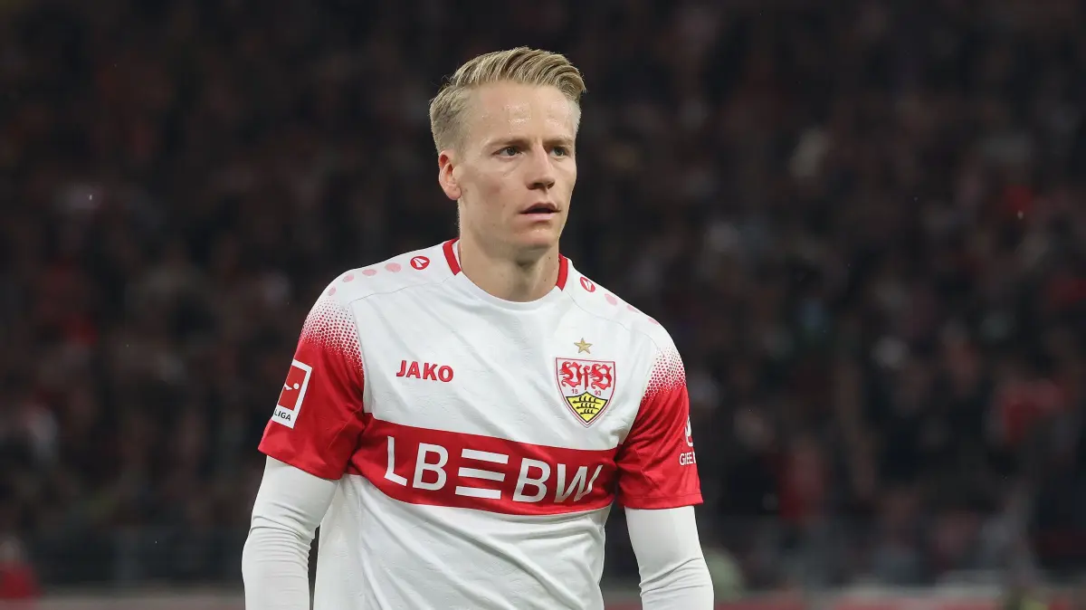 Fußball VfB Stuttgart vs. Borussia Mönchengladbach: BAU // Stuttgart, Fußball Bundesliga, 7. Spieltag, VfB Stuttgart vs. Borussia Mönchengladbach , Chris Führich ( VfB )