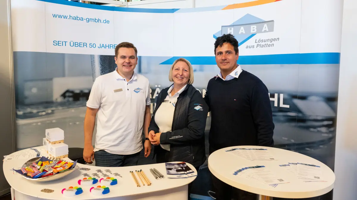 Stand der Firma Haba GmbH, BBKZ, Job- und Ausbildungsmesse Herrenberg, 19.09.2024
Foto: Eibner-Pressefoto/Michael Memmler